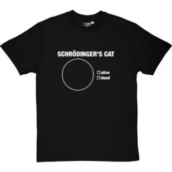 Schrodinger's Cat Pie Chart T-Shirt -ThinkWear Collective Sales schrodingers cat pie chart tshirt 2 blacktshirt
