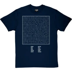 Scientist Word Search T-Shirt -ThinkWear Collective Sales science wordsearch tshirt 2 navybluetshirt