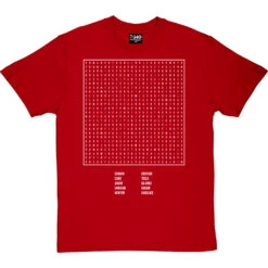 Scientist Word Search T-Shirt -ThinkWear Collective Sales science wordsearch tshirt 2 redtshirt