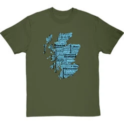 Scotland Languages T-Shirt -ThinkWear Collective Sales scotland languages tshirt 1 olivetshirt