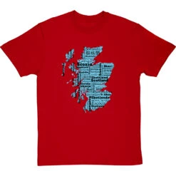 Scotland Languages T-Shirt -ThinkWear Collective Sales scotland languages tshirt 1 redtshirt