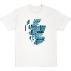 Scotland Languages T-Shirt -ThinkWear Collective Sales scotland languages tshirt 1 whitetshirt