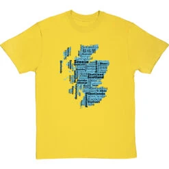 Scotland Languages T-Shirt -ThinkWear Collective Sales scotland languages tshirt 1 yellowtshirt