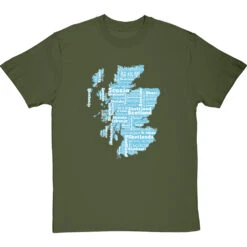 Scotland Languages T-Shirt -ThinkWear Collective Sales scotland languages tshirt 2 olivetshirt