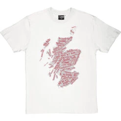 Scots Map T-Shirt -ThinkWear Collective Sales scots map tshirt whitetshirt