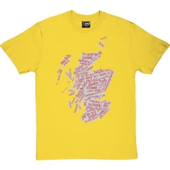 Scots Map T-Shirt -ThinkWear Collective Sales scots map tshirt yellowtshirt