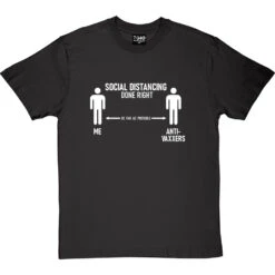 Social Distancing Done Right (Anti-Vaxxers) T-Shirt -ThinkWear Collective Sales sd dr antivax tshirt 2 charcoaltshirt