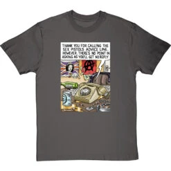 Sex Pistols Advice Line T-Shirt -ThinkWear Collective Sales sex pistols tshirt charcoaltshirt