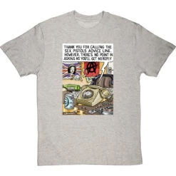 Sex Pistols Advice Line T-Shirt -ThinkWear Collective Sales sex pistols tshirt lightoxfordtshirt