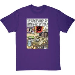 Sex Pistols Advice Line T-Shirt -ThinkWear Collective Sales sex pistols tshirt purpletshirt