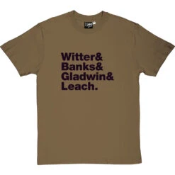 Shed Seven Line-Up T-Shirt -ThinkWear Collective Sales shed seven line up tshirt 1 olivetshirt