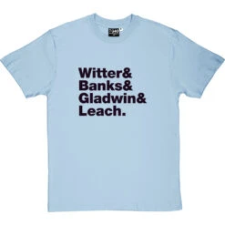 Shed Seven Line-Up T-Shirt -ThinkWear Collective Sales shed seven line up tshirt 1 skybluetshirt