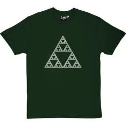 Sierpinski Triangle T-Shirt -ThinkWear Collective Sales sierpinski triangle tshirt 2 bottlegreentshirt