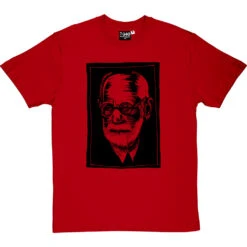 Sigmund Freud Woodcut T-Shirt 28 Sigmund Freud Woodcut T-Shirt -ThinkWear Collective Sales sigmund freund tshirt 1 redtshirt