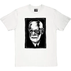 Sigmund Freud Woodcut T-Shirt 23 Sigmund Freud Woodcut T-Shirt -ThinkWear Collective Sales sigmund freund tshirt 1 whitetshirt