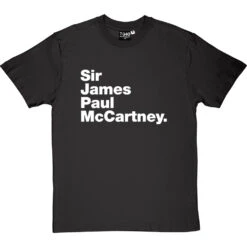 Sir James Paul McCartney T-Shirt -ThinkWear Collective Sales sir james paul mccartney tshirt 2 charcoaltshirt