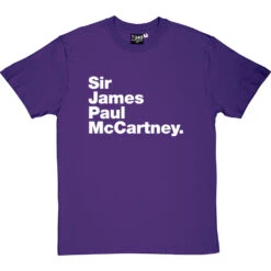 Sir James Paul McCartney T-Shirt -ThinkWear Collective Sales sir james paul mccartney tshirt 2 purpletshirt
