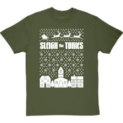 Sleigh The Tories T-Shirt -ThinkWear Collective Sales sleigh the tories tshirt 2 olivetshirt