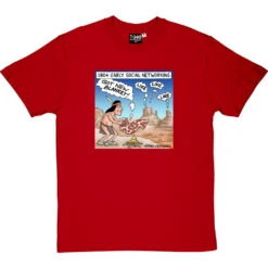 Early Social Networking T-Shirt -ThinkWear Collective Sales smoke signals tshirt redtshirt