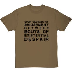 Split Seconds Of Amusement T-Shirt -ThinkWear Collective Sales split seconds of amusement tshirt 1 olivetshirt