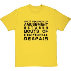 Split Seconds Of Amusement T-Shirt -ThinkWear Collective Sales split seconds of amusement tshirt 1 yellowtshirt
