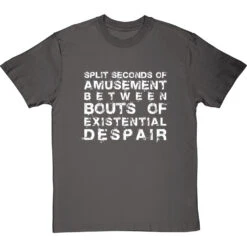 Split Seconds Of Amusement T-Shirt -ThinkWear Collective Sales split seconds of amusement tshirt 2 charcoaltshirt