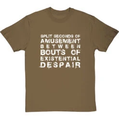 Split Seconds Of Amusement T-Shirt -ThinkWear Collective Sales split seconds of amusement tshirt 2 olivetshirt
