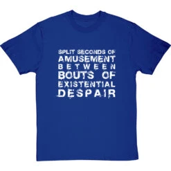 Split Seconds Of Amusement T-Shirt -ThinkWear Collective Sales split seconds of amusement tshirt 2 royalbluetshirt