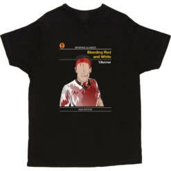 Sporting Classics: Bleeding Red And White By Terry Butcher T-Shirt -ThinkWear Collective Sales sporting classics bleeding red and white tshirt black mens v neck tshirt