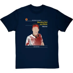Sporting Classics: Bleeding Red And White By Terry Butcher T-Shirt -ThinkWear Collective Sales sporting classics bleeding red and white tshirt navybluetshirt