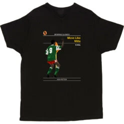 Sporting Classics: Move Like Milla By Roger Milla T-Shirt -ThinkWear Collective Sales sporting classics move like milla tshirt black mens v neck tshirt