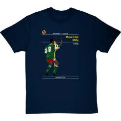 Sporting Classics: Move Like Milla By Roger Milla T-Shirt -ThinkWear Collective Sales sporting classics move like milla tshirt navybluetshirt