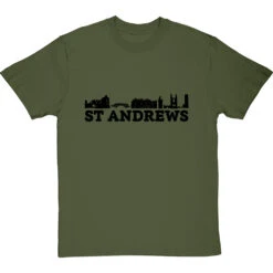 St Andrews Landmarks T-Shirt -ThinkWear Collective Sales st andrews landmarks tshirt 1 olivetshirt
