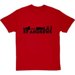 St Andrews Landmarks T-Shirt -ThinkWear Collective Sales st andrews landmarks tshirt 1 redtshirt