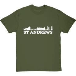St Andrews Landmarks T-Shirt -ThinkWear Collective Sales st andrews landmarks tshirt 2 olivetshirt