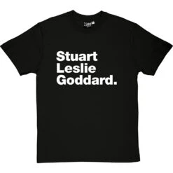 Stuart Leslie Goddard T-Shirt -ThinkWear Collective Sales stuart leslie goddard tshirt 2 blacktshirt