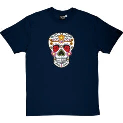 Sugar Skull T-Shirt -ThinkWear Collective Sales sugar skull tshirt navybluetshirt