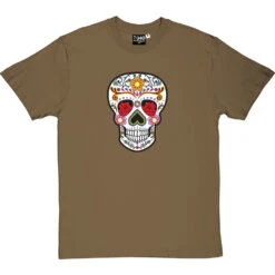Sugar Skull T-Shirt -ThinkWear Collective Sales sugar skull tshirt olivetshirt