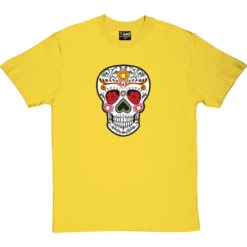 Sugar Skull T-Shirt -ThinkWear Collective Sales sugar skull tshirt yellowtshirt