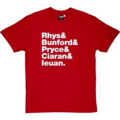 Super Furry Animals Line-Up T-Shirt -ThinkWear Collective Sales super furry animals line up tshirt 2 redtshirt