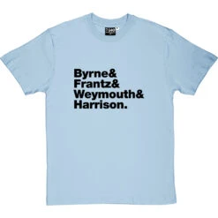 Talking Heads Line-Up T-Shirt -ThinkWear Collective Sales talking heads tshirt 1 skybluetshirt