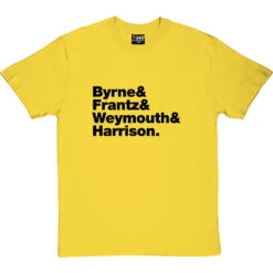Talking Heads Line-Up T-Shirt -ThinkWear Collective Sales talking heads tshirt 1 yellowtshirt