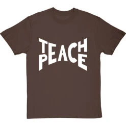 Teach Peace T-Shirt -ThinkWear Collective Sales teach peace tshirt 2 hazelnuttshirt
