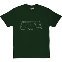 Tennis Court Diagram T-Shirt -ThinkWear Collective Sales tennis court tshirt 2 bottlegreentshirt