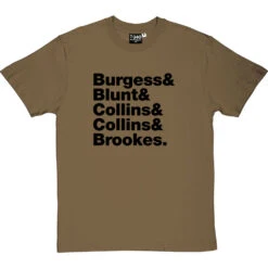 The Charlatans Line-Up T-Shirt -ThinkWear Collective Sales the charlatans line up tshirt 1 olivetshirt