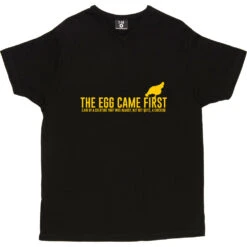 The Egg Came First . T-Shirt -ThinkWear Collective Sales the egg came first tshirt 6 black mens v neck tshirt