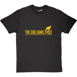 The Egg Came First . T-Shirt -ThinkWear Collective Sales the egg came first tshirt 6 charcoaltshirt