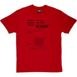 The Glass Is Full T-Shirt -ThinkWear Collective Sales the glass is full tshirt 1 redtshirt