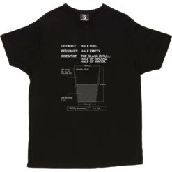 The Glass Is Full T-Shirt -ThinkWear Collective Sales the glass is full tshirt 2 black mens v neck tshirt
