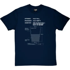 The Glass Is Full T-Shirt -ThinkWear Collective Sales the glass is full tshirt 2 navybluetshirt